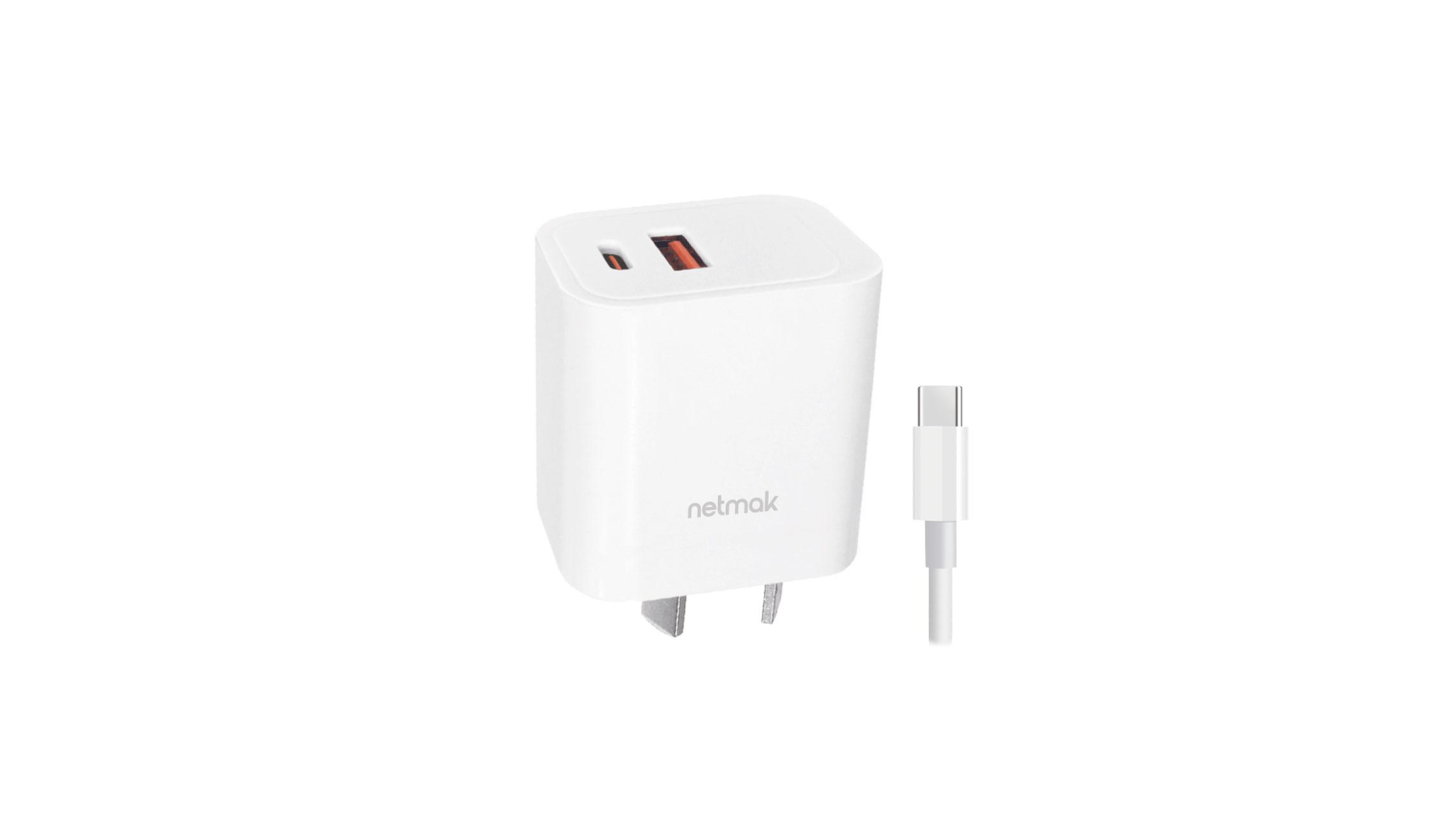 Cargador Qc + Pd 20w con Cable Netmak (NM-CP28)