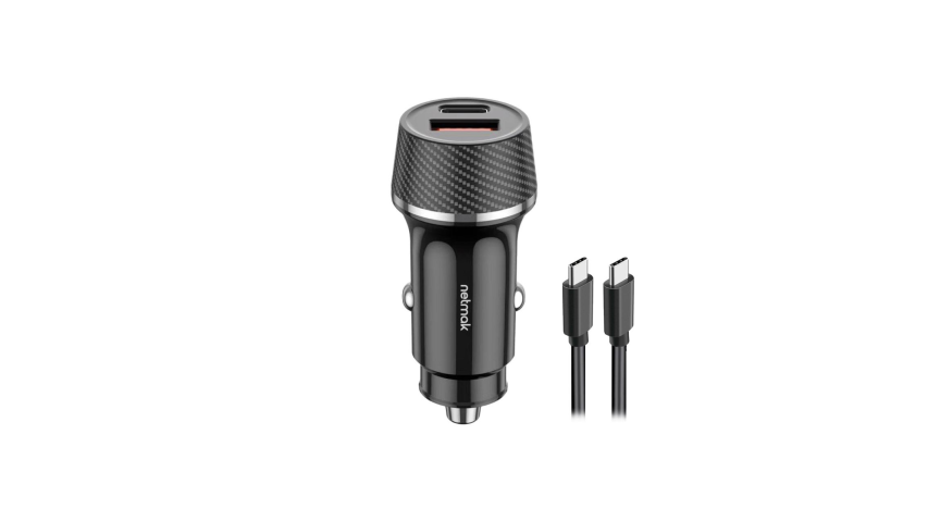 Cargador Doble p/Auto 48w Usb + Usb-C c/cable Netmak (NM-UCC14)