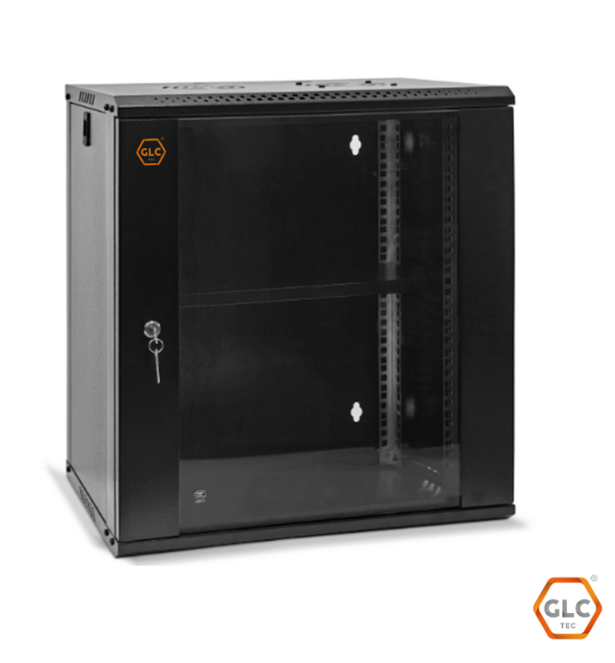 Rack 19'' 12U 450mm GLC Eco Mural (GLC-ECOMURAL-12U450) Negro