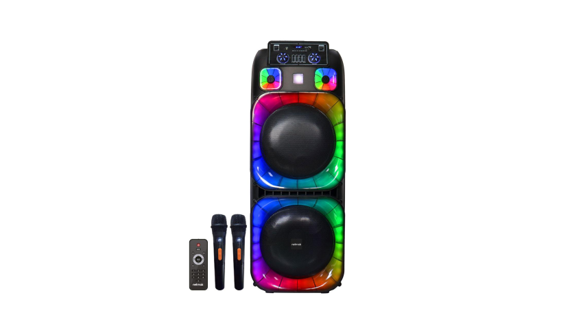 Parlante Bluetooth 15"X2 con Microfono Inl Netmak (NM-KRAVI)