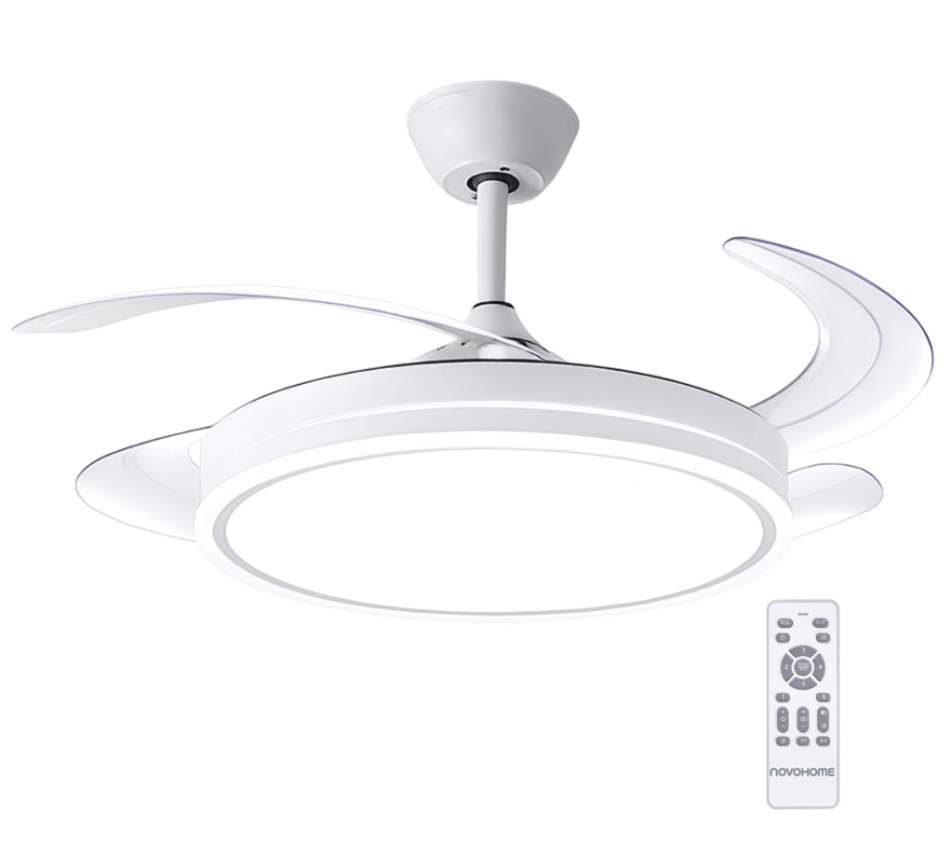 NOVOHOME Ventilador de techo con Aspa Retractil con Luz (NH-VTR500)
