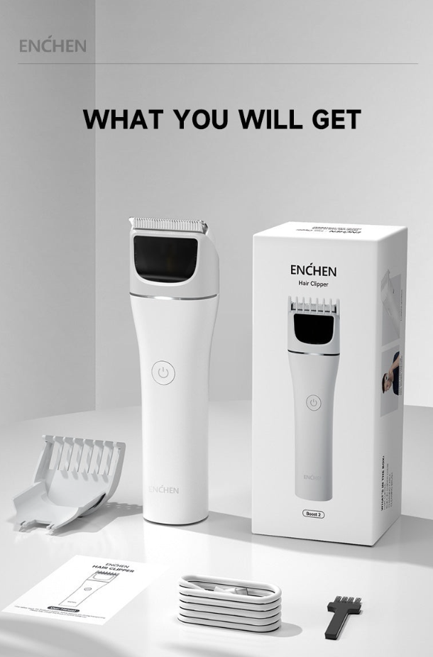 Recorta Barba y Pelo Enchen Air Clipper (BOOST 2 White)