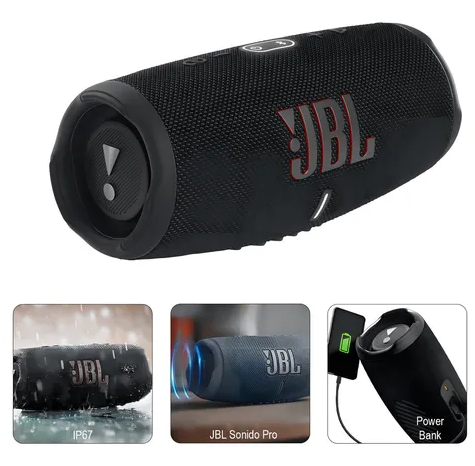 Parlante Bluetooth JBL CHARGE 5 Negro (JBLCHARGE5BLKAM)