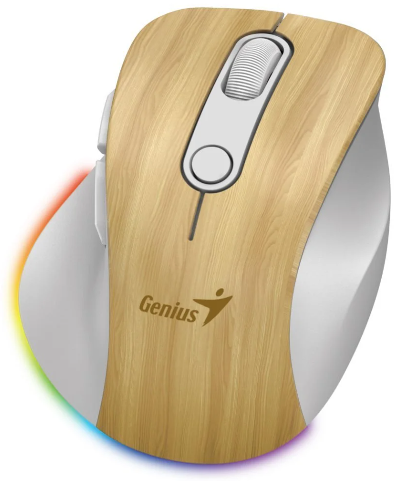 Mouse Inalambrico Bluetooth Genius Mini Ergo 9000S Pro Pine Wood (31030039407)
