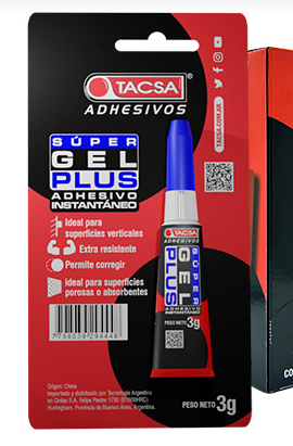 Adhesivo Instantaneo en Gel 3grs Tacsa (PTAINSGEL01)