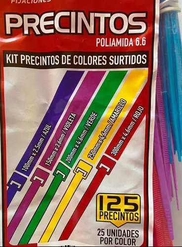 kit de 125 Precintos Surtidos (PTLFKIT003S)