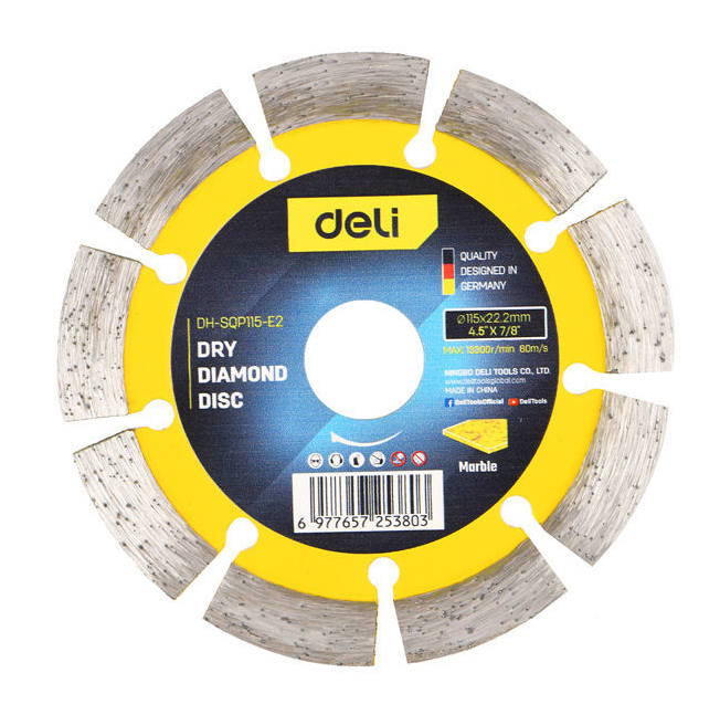 Disco Diamantado Segmentado 115mm Deli (DH-SQP115-E2)