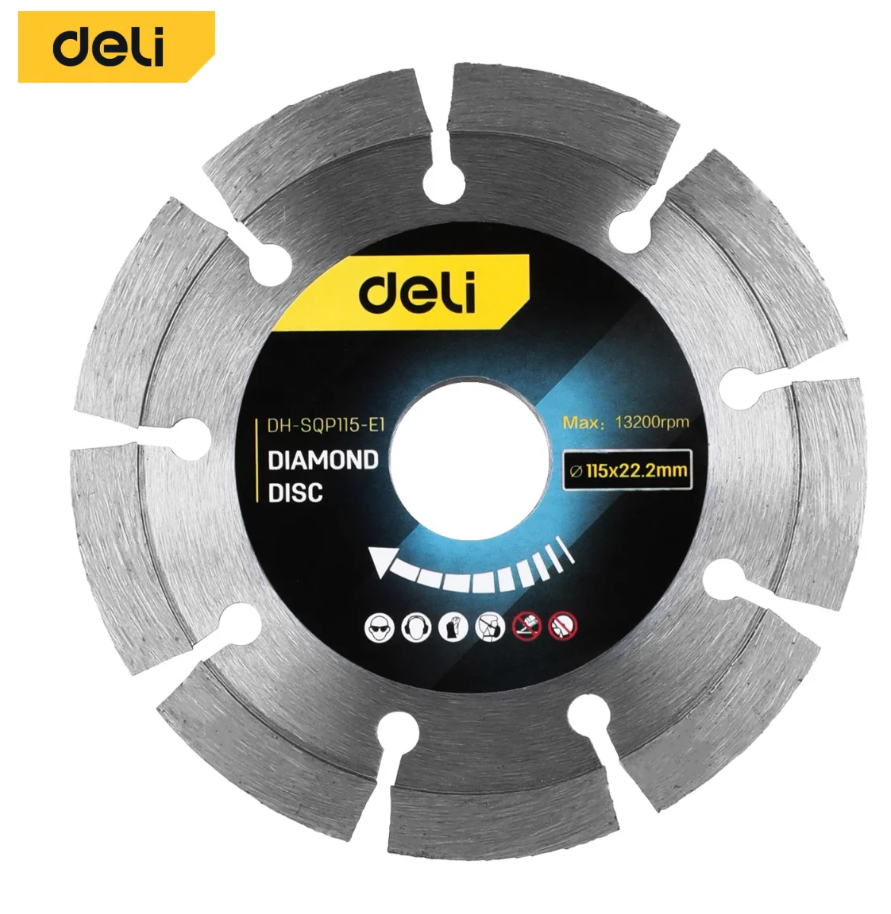 Disco Diamantado Segmentado 115mm Deli (DH-SQP115-E1)