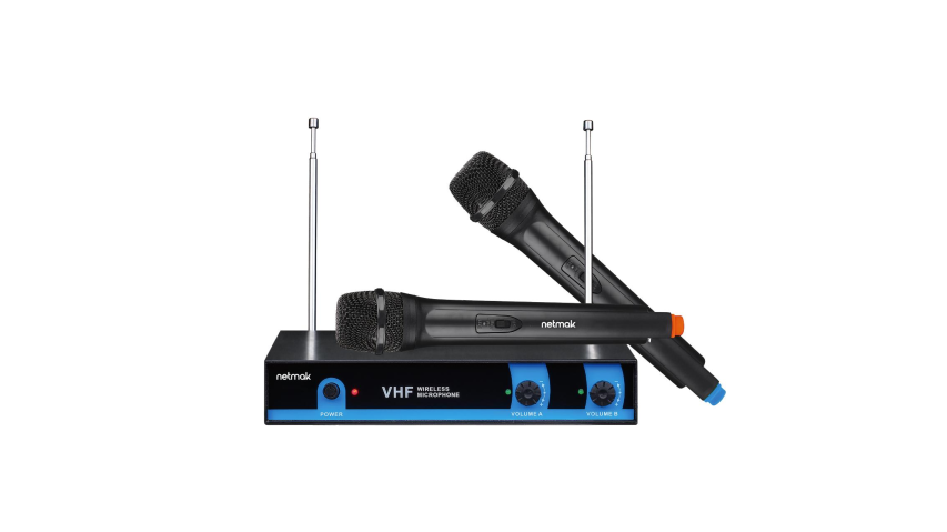 Microfono Inalambrico Recargable x2 Netmak (NM-MC25)