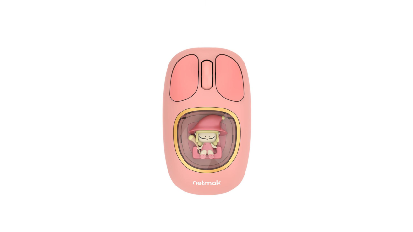 Mouse Kids Inalambrico Recargble Netmak (NM-MK01-P) Rosa