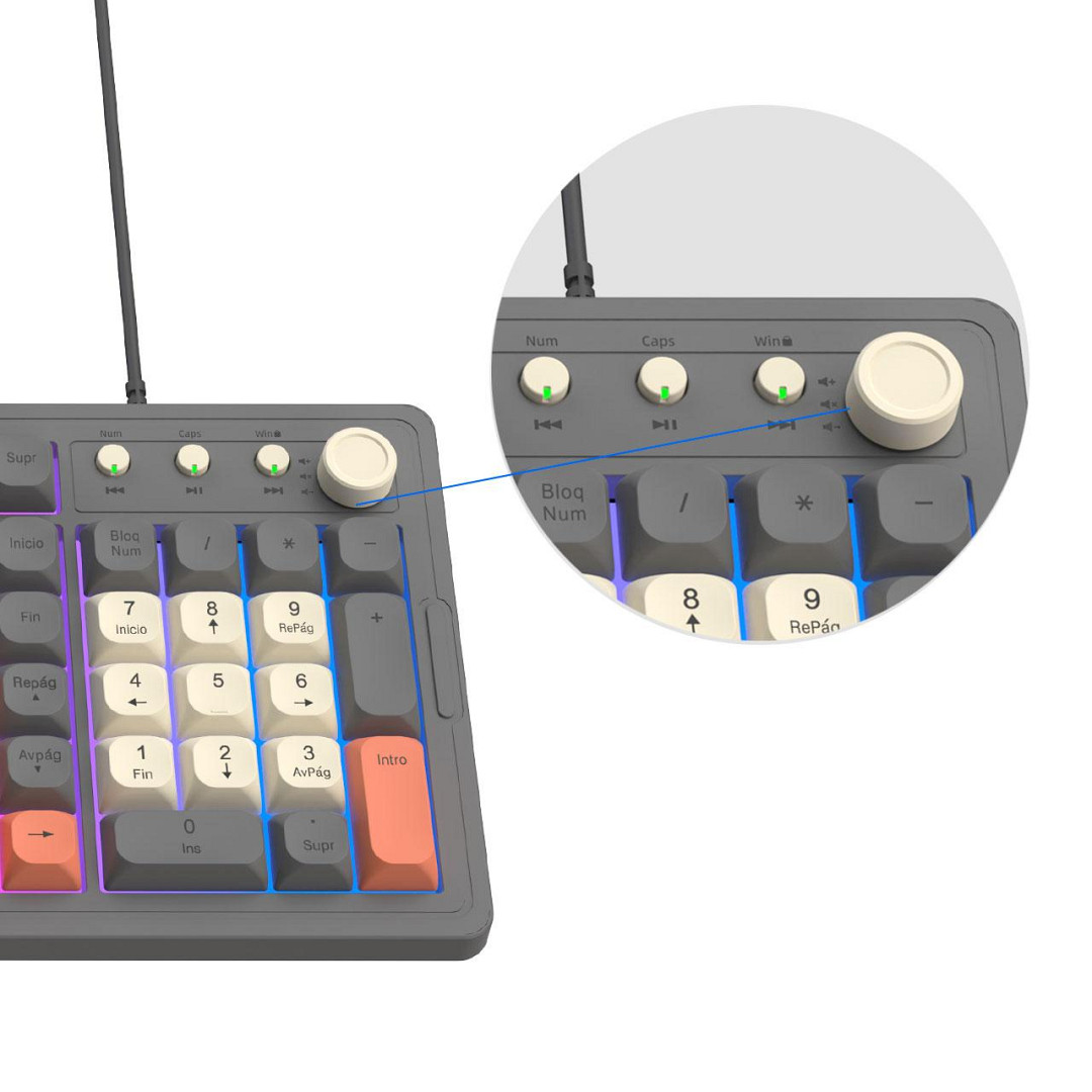 Teclado Minimalista Led Netmak (NM-TM32)