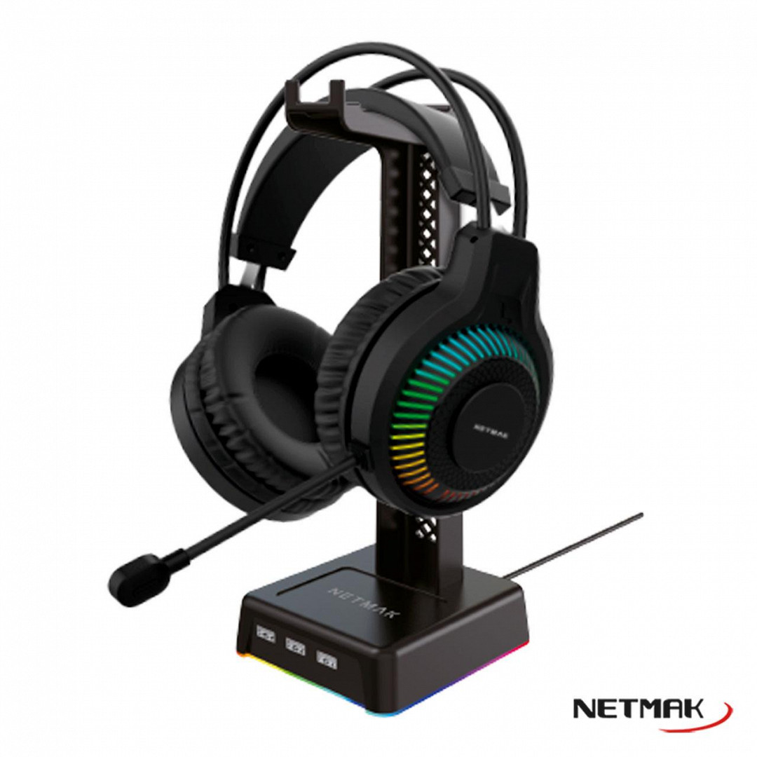 Base RGB Para Auricular Netmak (NM-HS430)