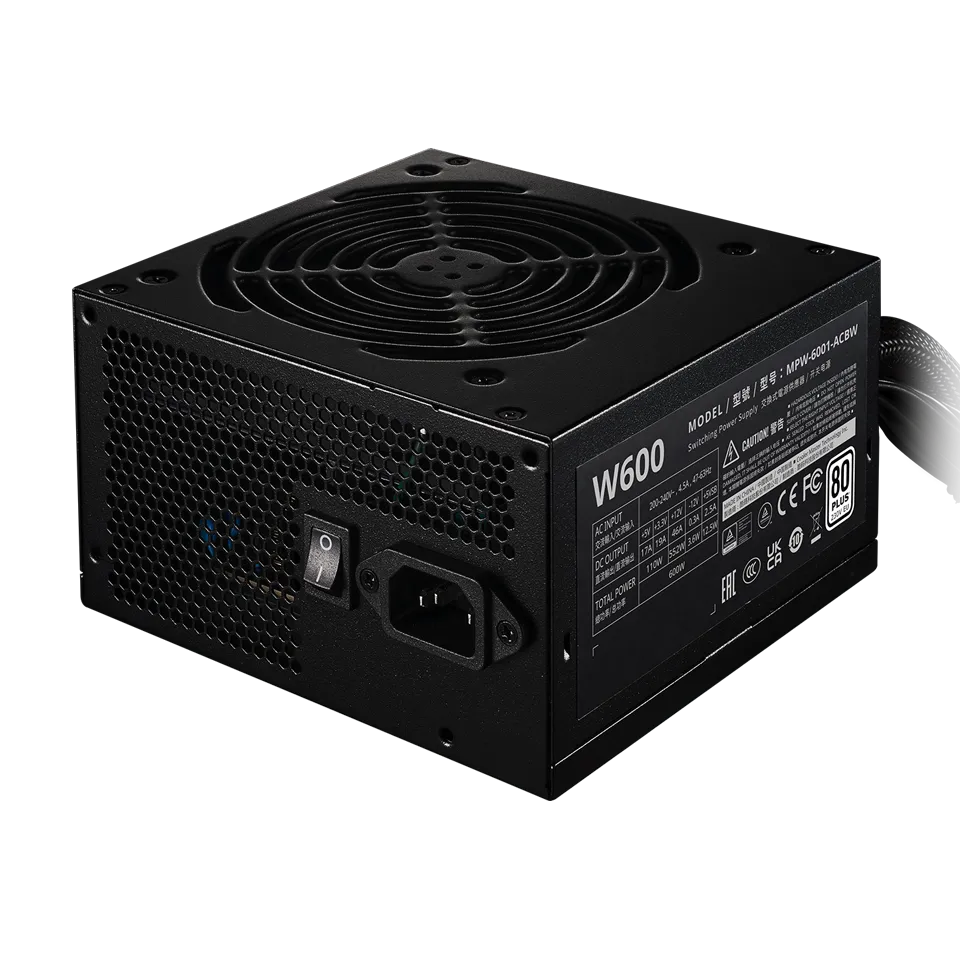 Fuente Cooler Master ELITE NEX W600 230V 80 Plus White A/WO Cable (MPW-6001-ACBW)