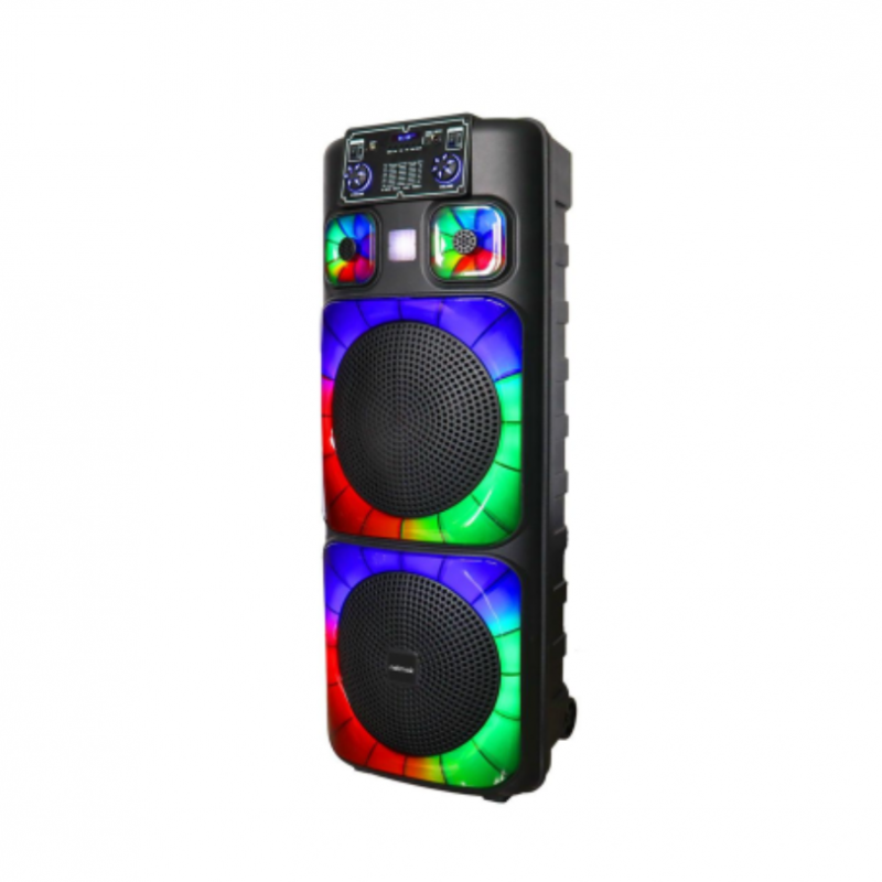 Parlante Bluetooth 12"X2 con Microfono Inl Netmak (NM-NONSTOP)