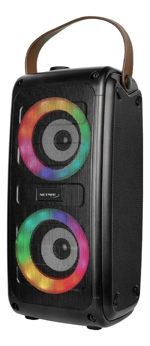 Parlante Bluetooth Netmak RGB Led Lights (NM-N53) - 50% OFF
