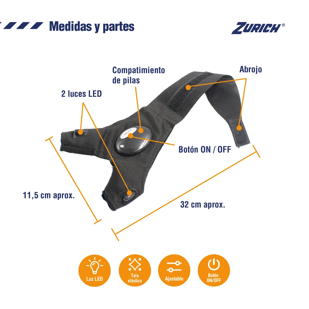 Guante con Luz Led Zurich (LINT0000100)