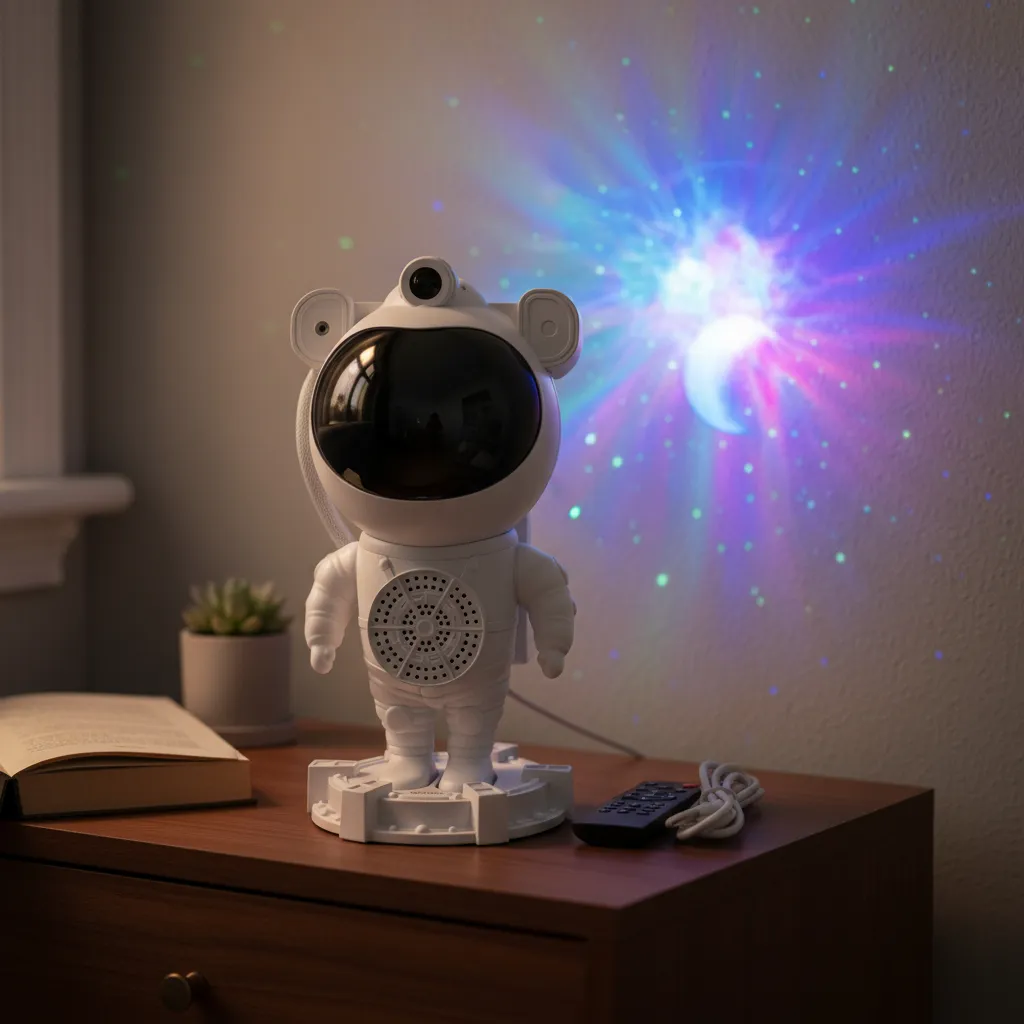 Astronauta Proyector Galaxia Con Parlante Netmak (NM-ASTRO)