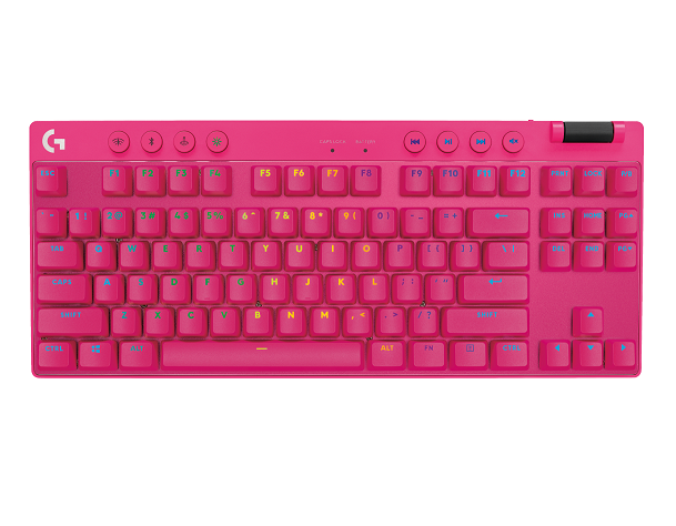 Teclado Gaming Logitech G PRO X TKL LigthSpeed Magenta Ingles (920-012154)