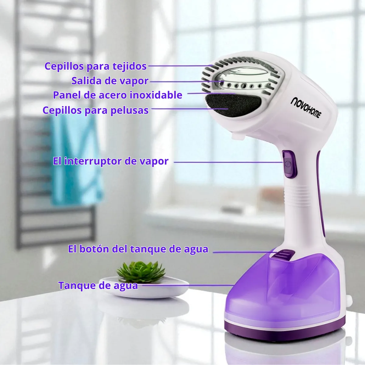 Plancha a Vapor 1200w NOVOHOME (NH-STI25)