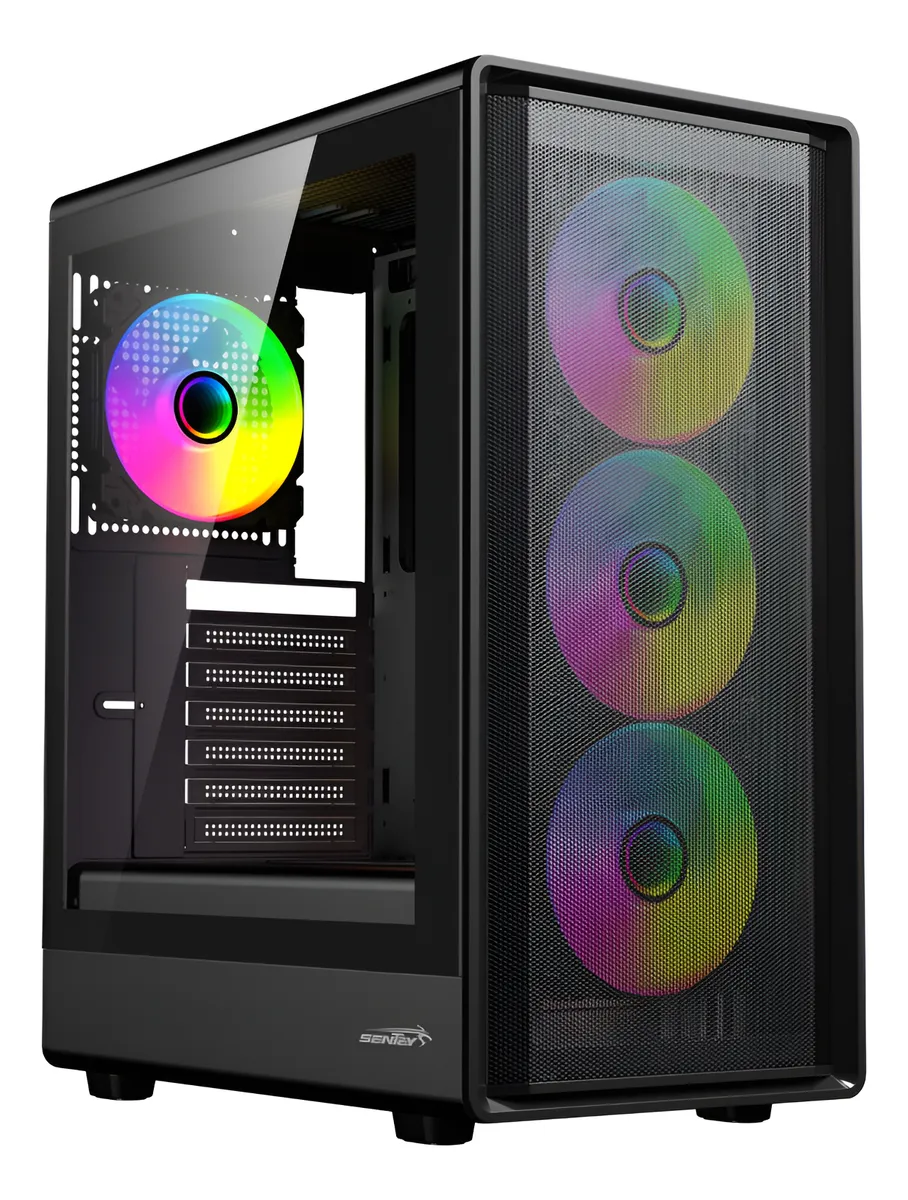 Gabinete Gamer Sentey M40 Vidrio Templado/Lat/Front 4Fan ARGB (M40BLK-SF)
