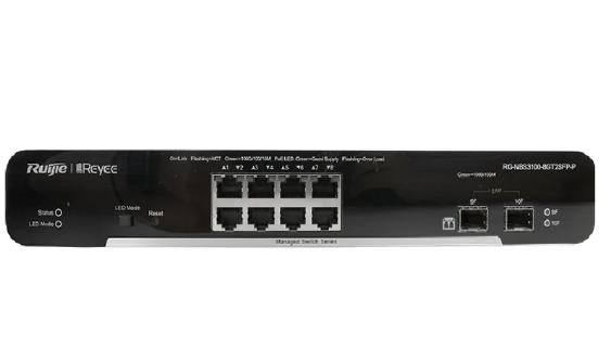 Switch 8 Puertos Gigabit Ruijie RG-NBS3100-8GT2SFP