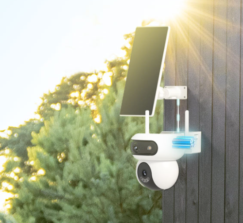 Camara IP 4MP Ezviz HB90 Lente Dual + Panel Solar