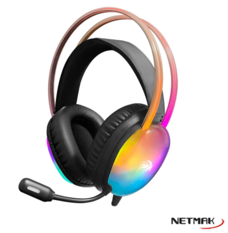 Auricular Gamer 3.5+Usb Negro Netmak (NM-N25)