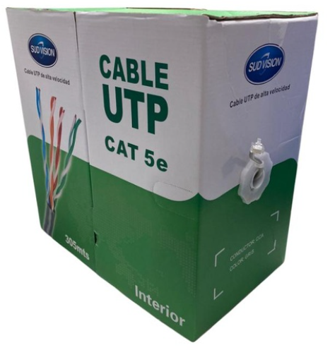 Cable UTP Cat5e 305 Mts Interior Sudvision (Conductor CCA) SUD-UTP5E-305CCA-int