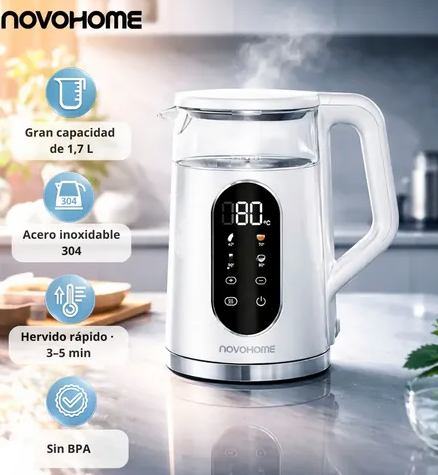 Pava Electrica 1.7Lts 1500w NOVOHOME (NH-EKD070) BLANCA