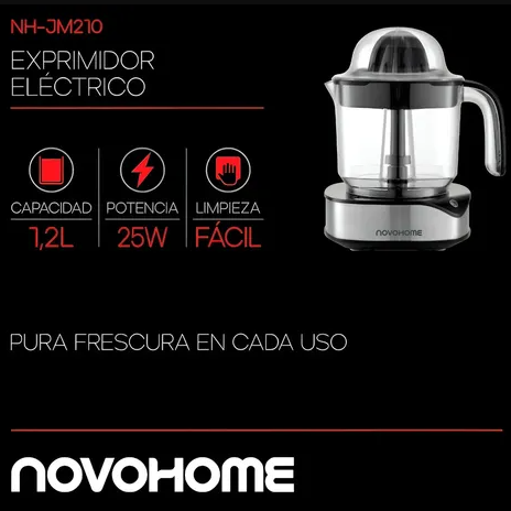 NOVOHOME Exprimidor Electrico 25w 1.2Lts (NH-JM210)