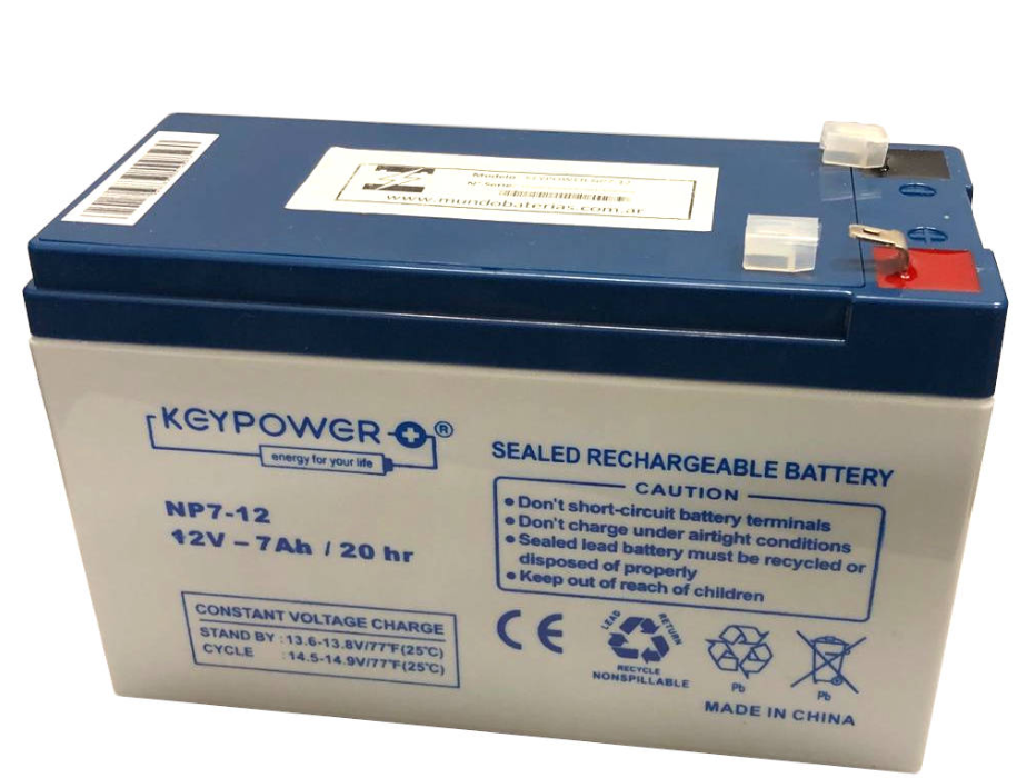 Bateria 12v 7A para ups y alarma Key Power