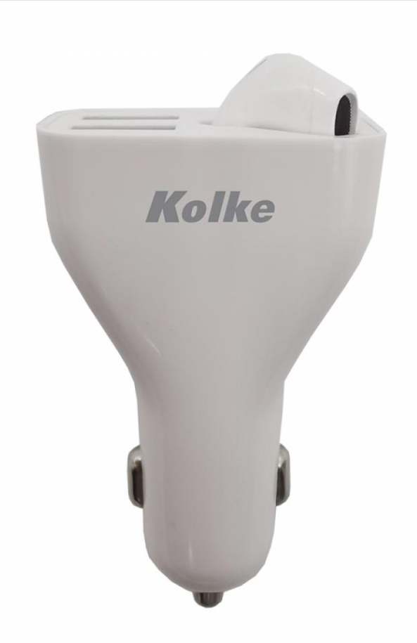 Cargador Kolke 2en1 + Auricular Bluetooth Ear (KCR-4484) 629223 Blanco