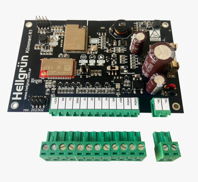 Kit 1 Plus GL-K1 Ultra Hellgrün 8 zonas Wifi 4G/Llavero GL-RMTB/Magnetico GL-MAGBORN/Pir Inalambrico SKP182 S3618/Fuente 18vC 2Ah 36w S/Bateria