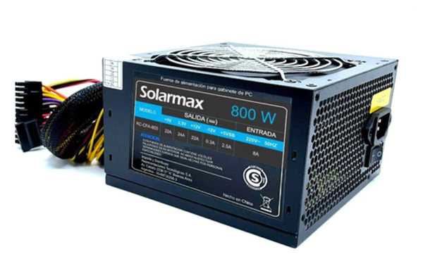 Fuente Solarmax 800w Negro (KC-CFA-800)