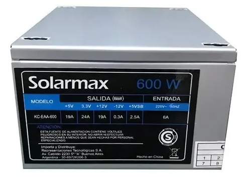 Fuente Solarmax 600w Negro (KC-EAA-600)