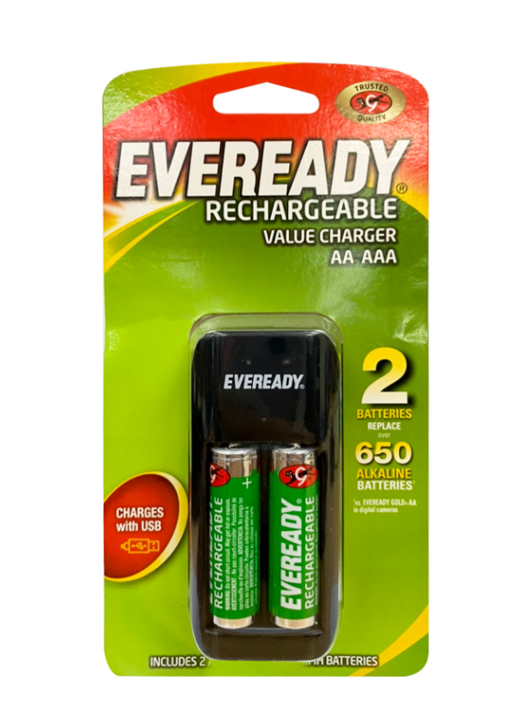 Cargador de Pila Eveready 2 AA/AAA (EV2PC5) 125-07047