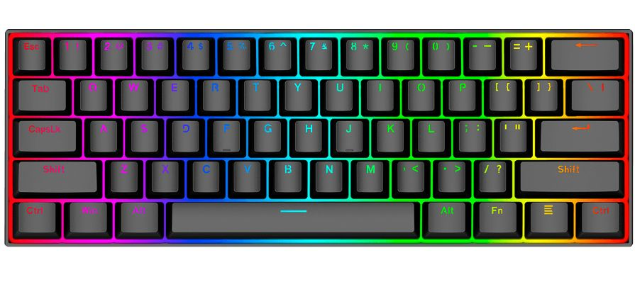 Teclado USB Gamer Redragon Dragonborn (K630RGB SP-RED) Negro