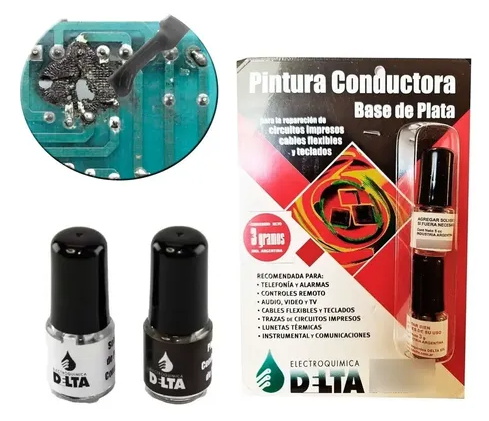 Pintura Conductora plata 6gr Delta (PLCH)