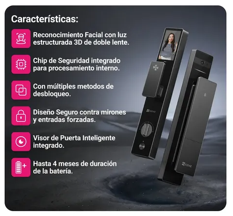 Cerradura Ezviz Smart Face Antirrobo (CS-DL50FVS R101-WBP-GR)