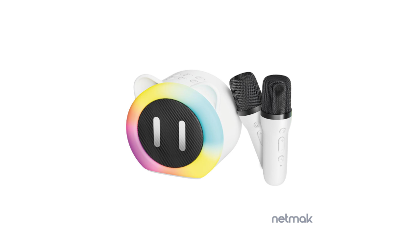 PREVENTA Mini Karaoke + 2 Microfono Netmak (NM-HOLY)