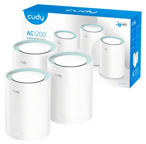 Sistema Wi-Fi Mesh Cudy AC1200 Gigabit Pack x3 (M1300)