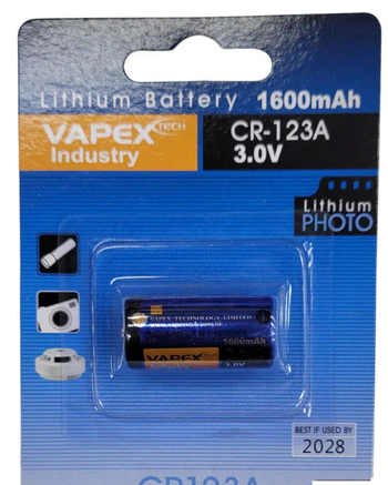 Pila Litio 123A Vapex (CR123A)