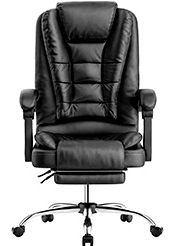Silla Oficina Ejecutiva c/Reposapies Empoli Negro (EM-809) HESX0107