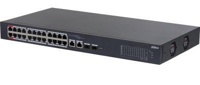 Switch 24 Puertos PoE 2 SFP Cloud AM 240W Dahua (DH-CS4226-24ET-240)
