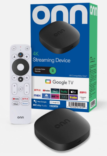 Onn 4K UHd Streaming Box Google Tv 8gb 2 Gb Ram