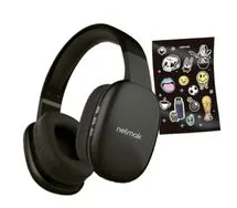 Auricular Bluetooth Dual Tipo Vincha Con Stickers Netmak (NM-VOLT-S) Negro