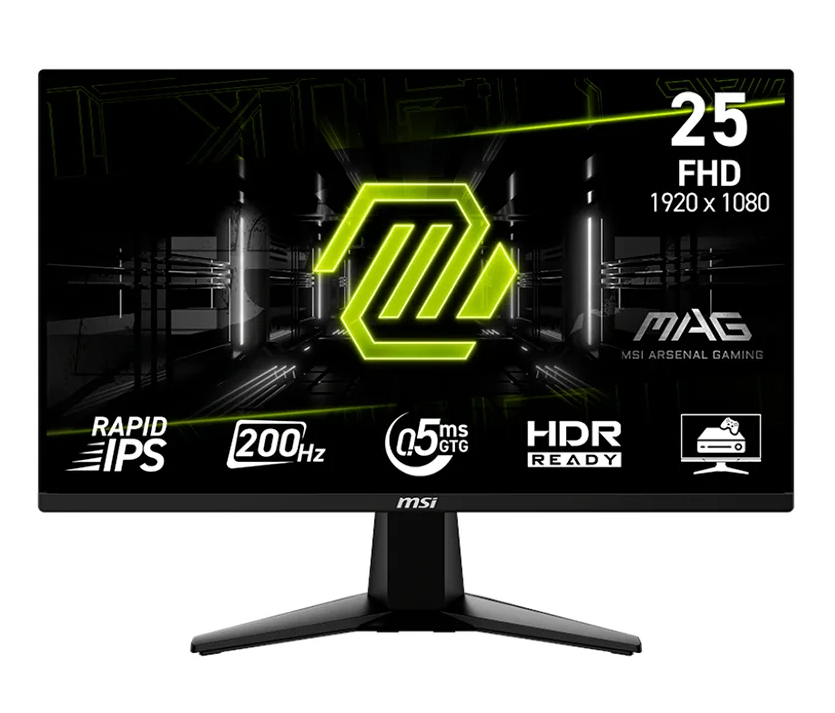 Monitor Gamer MSI MAX 255F X24 25" FHD 240Hz 0.5ms Flat 2xHDMI (3BC9)
