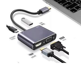 Hub USB-C 4en1 Int.Co (KQ-018)