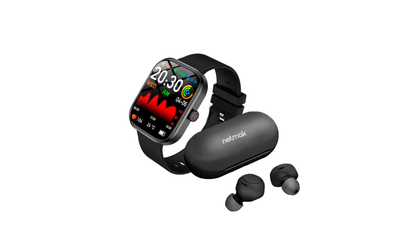 Smartwatch Bluetooth + Auriculares Tws Netmak (NM-BOOST)