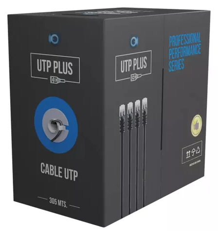 Cable UTP PLUS 305mts Cat5 Exterior 100% Cobre (UTP-305-100% COBRE)